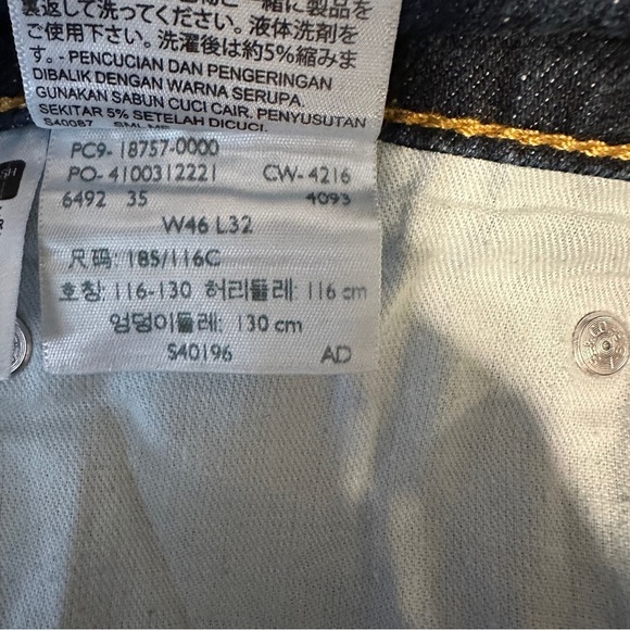 Levi's 541 Jeans Mens 46x32 (44x32) Blue Athletic Taper Fit Big & Tall Cowboy - Picture 11 of 12